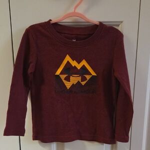 Under Armour Kids Burgundy Long Sleeve Tee